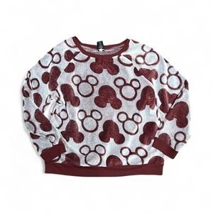 Women's Burgundy Patterned Sweater